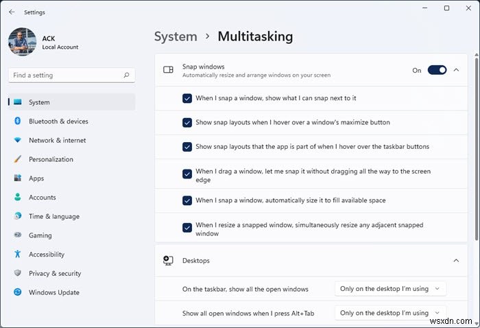 Windows 11でスナップレイアウトを有効・無効にする方法|設定アプリとレジストリでの切り替え手順