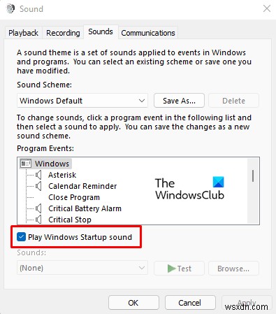 Windows 11でスタートアップサウンド（起動音）を有効・無効にする方法