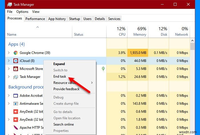 Windows 10でiCloudエラー0x8007017Bを解決する方法
