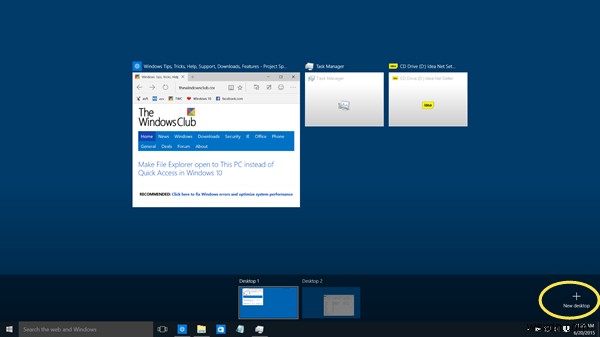 Windows 11/10のタスクバーからタスクビューボタンを非表示にする方法
