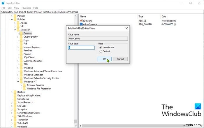 Windows 11/10でグループポリシーまたはレジストリエディタを使ってカメラを無効にする方法