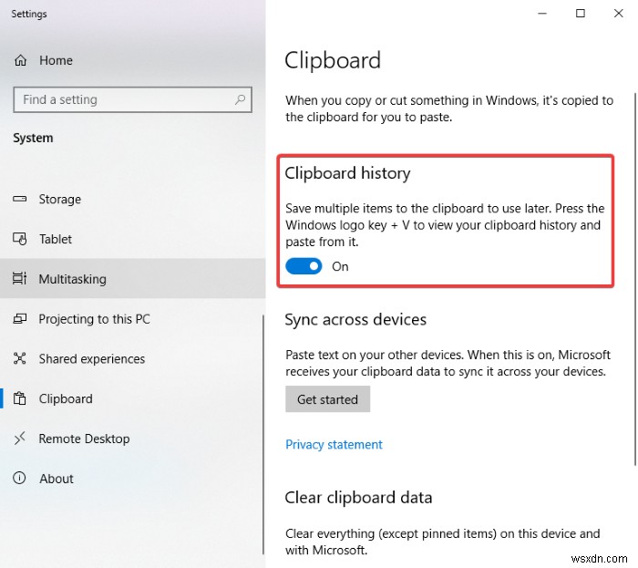 Windows 11/10でクリップボード履歴が機能しない・表示されないときの対処法