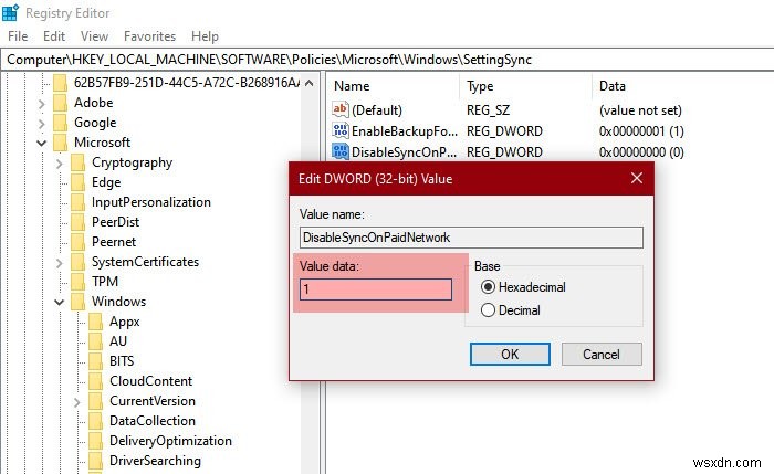 Windows 10で従量制接続時の「設定の同期」を有効/無効にする方法