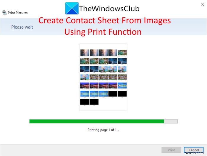Windows 11/10で複数画像からコンタクトシートを作成・印刷する方法