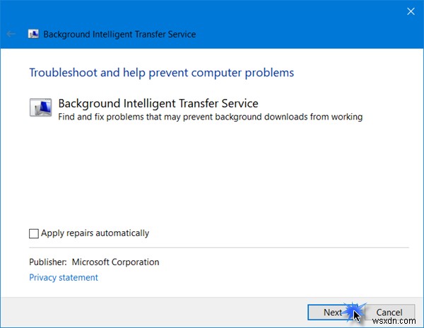 Windows 11/10でBITS(バックグラウンドインテリジェント転送サービス)が停止・起動しないときの対処法