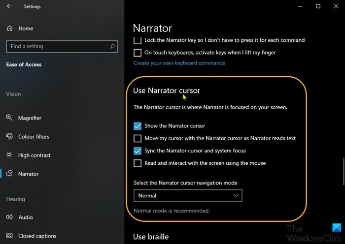 Windows 10でナレーターの各種設定を構成・カスタマイズする方法