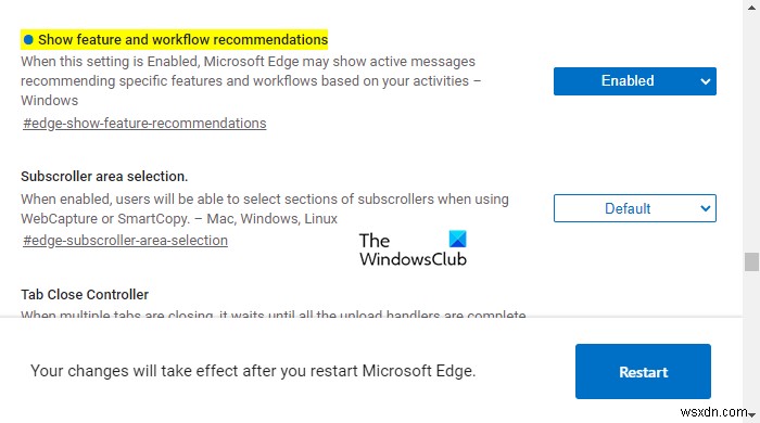 Microsoft Edgeで「推奨ブラウザ設定を使用」のポップアップを無効にする方法