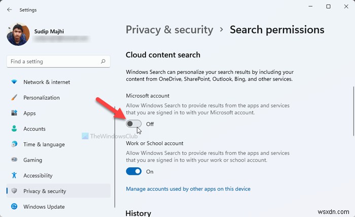 Windows 11/10のタスクバー検索ボックスでクラウドコンテンツ検索を有効または無効にする方法