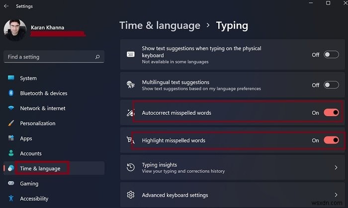 Windows 11/10でオートコレクトとスペルミス単語の強調表示を有効・無効にする3つの方法