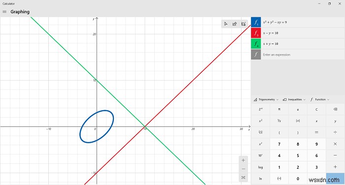 Windows 10のグラフ電卓の使い方|数式の可視化で数学をもっと身近に