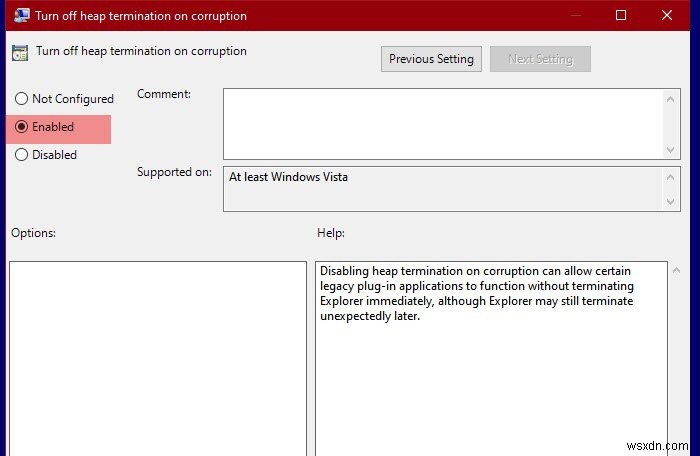 Windows 10でエクスプローラーの破損時のヒープ終了を無効にする2つの方法
