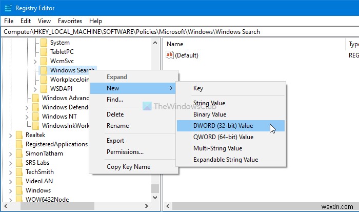 ユーザーがWindows 10で検索インデックスの場所を変更できないようにする方法