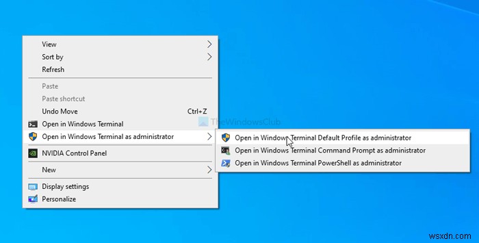 右クリックメニューに「管理者としてWindows Terminalを開く」を追加する方法