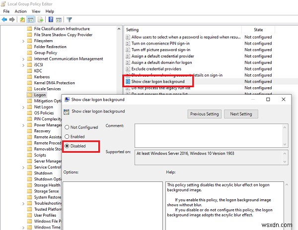Windows 11/10のログイン画面で背景のぼかし(アクリルブラー効果)を無効にする方法