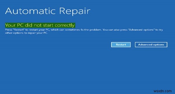 Windows 11/10で「PCが正しく起動しませんでした」と表示される場合の対処法