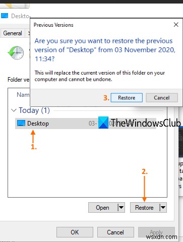 Windows 11/10でファイルやフォルダの以前のバージョンを復元する方法