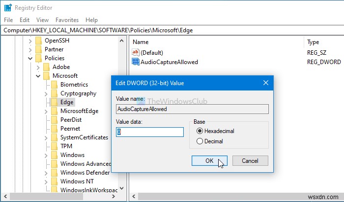 Microsoft Edgeでマイク・カメラ・画面キャプチャを有効/無効にする方法【GPEDIT・REGEDIT対応】
