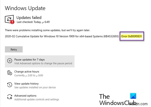 Windows Updateエラー0x800f0831の原因と解決策を徹底解説