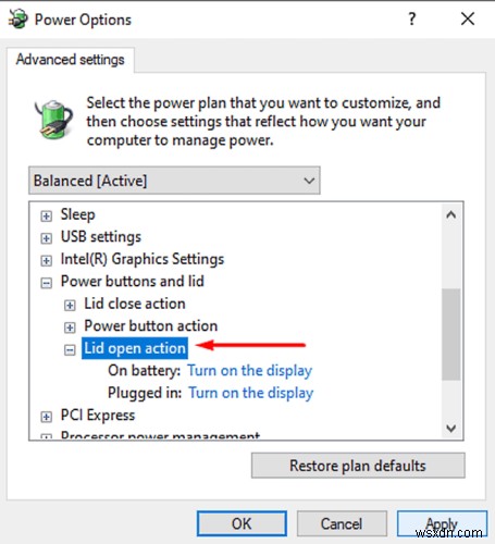 Windows 11/10でノートPCの「蓋を開く動作」を変更する方法