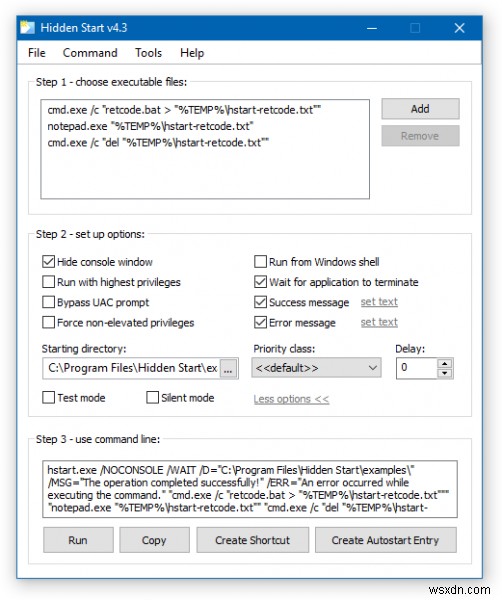 Windows 11/10でバッチファイルをバックグラウンドでサイレント実行する方法