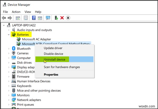Windows 11/10でバッテリーアイコンに黄色い三角マーク(感嘆符)が表示される場合の対処法