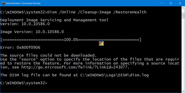【Windows 11/10】DISMエラー0x800f081f・0x800f0906「ソースファイルが見つかりません」の解決方法