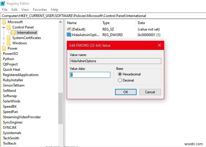 Windowsで地域と言語設定の「管理」タブを有効・無効にする方法