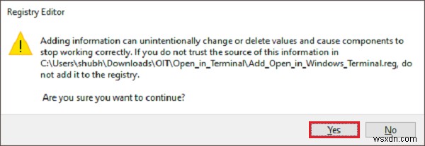 Windows 11/10のコンテキストメニューに「ターミナルで開く」を追加・削除する方法