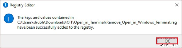 Windows 11/10のコンテキストメニューに「ターミナルで開く」を追加・削除する方法