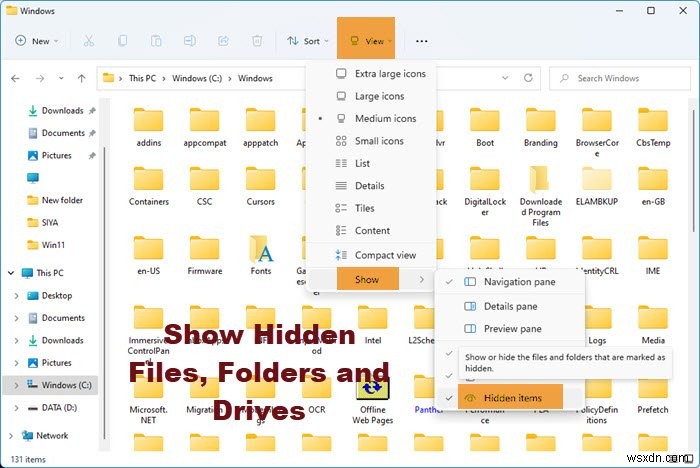Windows 11/10で隠しファイル・隠しフォルダを表示する3つの方法【初心者向け解説】