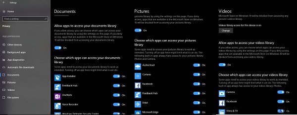 Windows 11/10でアプリによるファイルシステムへのアクセスを許可・防止する方法