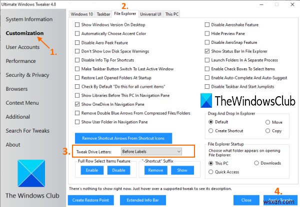 Windows 11/10のエクスプローラーでドライブ名の前にドライブ文字を先に表示する方法