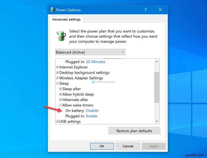 Windows 11/10でウェイクタイマーの許可を有効または無効にする方法