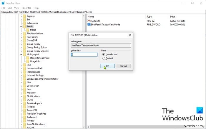 【Windows 10】グループポリシー・レジストリでタスクバーの「ニュースと関心事」を有効/無効にする方法