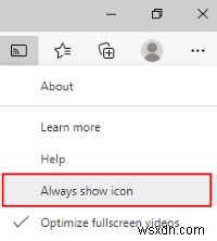 キャストアイコンをMicrosoft Edgeツールバーに追加する2つの方法