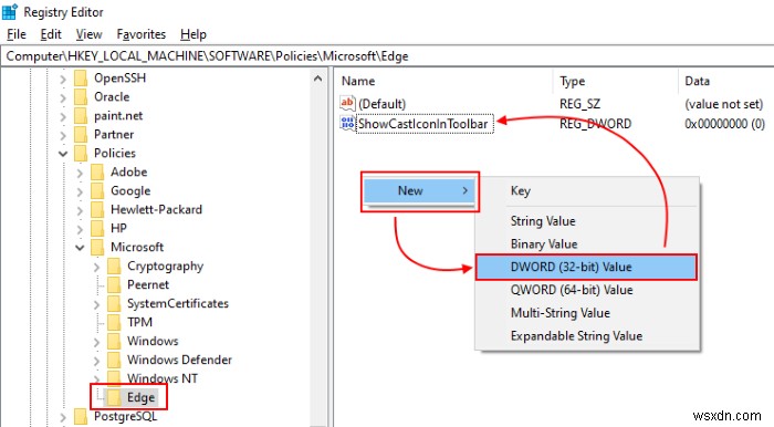 キャストアイコンをMicrosoft Edgeツールバーに追加する2つの方法