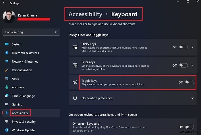 Windows 11/10でCaps Lock、Num Lock、Scroll Lockの警告音を有効にする方法