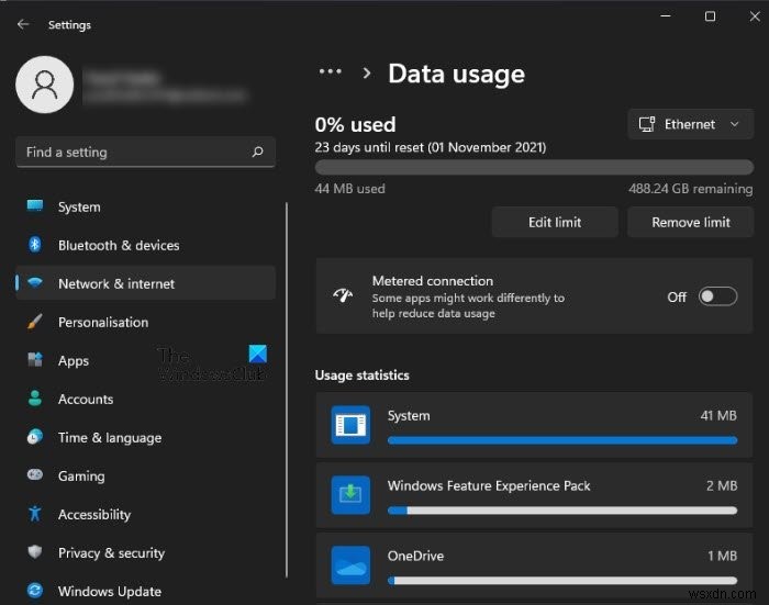 Windows 11/10でWi-Fi・イーサネットアダプターのデータ使用量制限を設定する方法