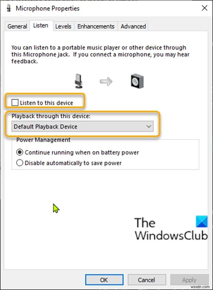 Windows 11/10でマイクの音をスピーカーやヘッドホンで聞く方法