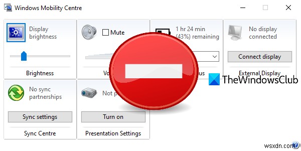 Windows 10でWindowsモビリティセンターを無効にする2つの方法