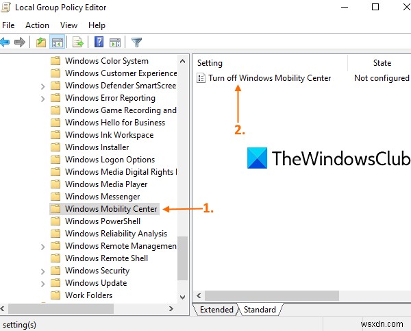 Windows 10でWindowsモビリティセンターを無効にする2つの方法