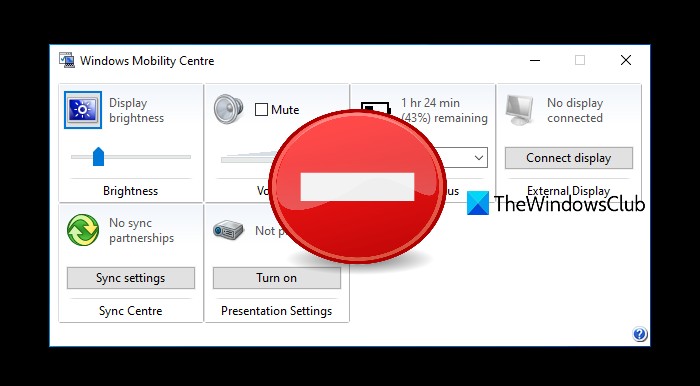 Windows 10でWindowsモビリティセンターを無効にする2つの方法