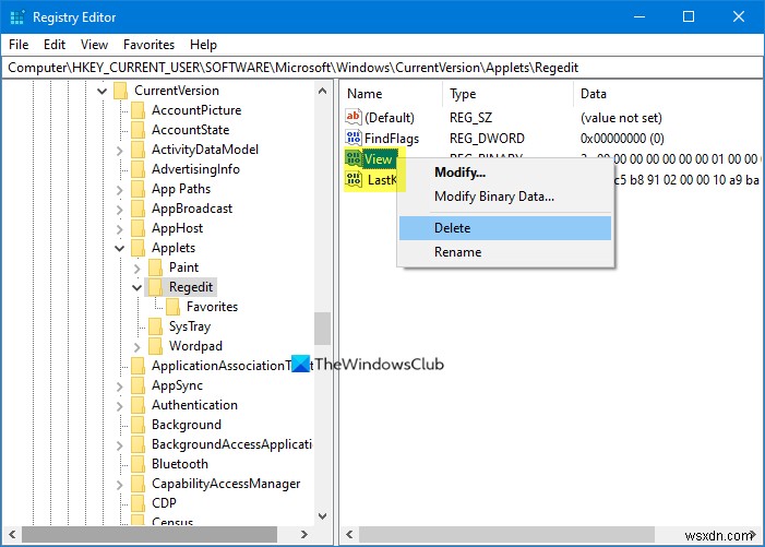 Windows 11/10でレジストリエディタ(REGEDIT)を初期状態にリセットする方法