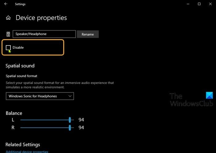 Windows 11/10でサウンド出力デバイスを有効または無効にする5つの方法