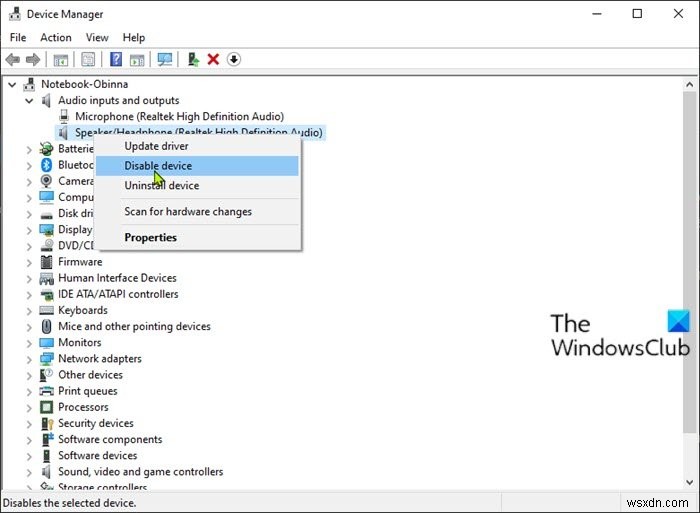 Windows 11/10でサウンド出力デバイスを有効または無効にする5つの方法