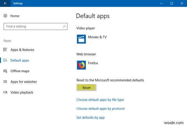 Windows 11/10ですべてのアプリとファイルの関連付けを初期状態にリセットする方法