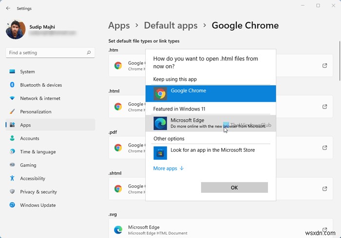 Windows 11/10ですべてのアプリとファイルの関連付けを初期状態にリセットする方法