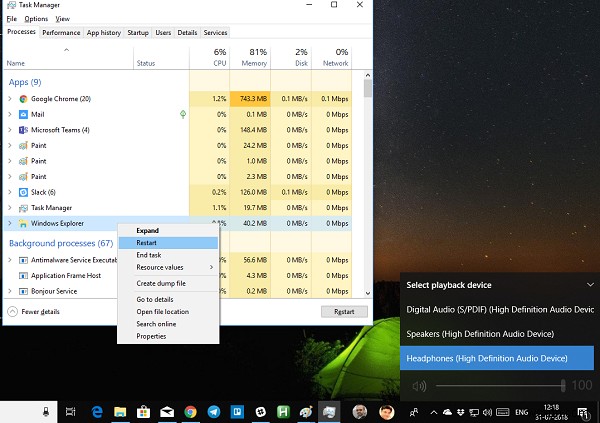 Windows 11/10でタスクバーの音量アイコンがクリックしても反応しないときの対処法