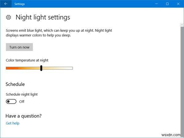 Windows 11/10でブルーライトカット機能「ナイトライト」をオン・オフする方法