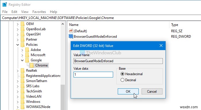 【Windows】レジストリとグループポリシーでChromeにゲストモードを強制表示させる方法